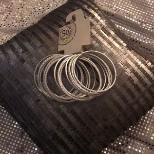 Silver Colored Bangle Bracelets